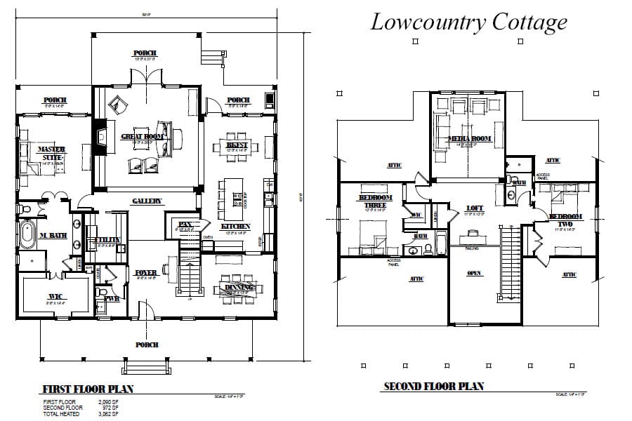 Lowcountry Cottage Floorplan